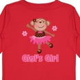 thumbnail image 4 of Inktastic Gigi's Girl Monkey Girls Long Sleeve Toddler T-Shirt, 4 of 5