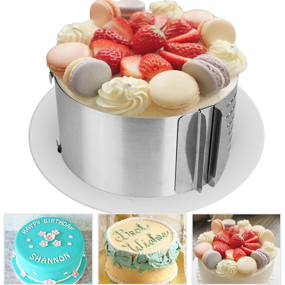 Adjustable Stainless Steel Cake Ring damp spots – 6-12 Inch Round ...
