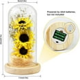 thumbnail image 2 of Sunflower Gifts in Glass Dome with LED Light Strip, Flowers for Decoration, Sunflower Decor, Enchanted Gift for Women on Valentine's Day Anniversary Mother's Day Thanksgiving Christmas - Yellow, 2 of 6