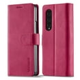 thumbnail image 1 of SaniMore for Samsung Galaxy Z Fold 4 7.6" 2022 Case, PU Leather Skin & Soft TPU Inner Shell [Card Holder + Cash Pocket + Flip Kickstand] Magnetic Closure Protective Wallet Cover, Rose, 1 of 7