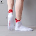 thumbnail image 2 of PULLIMORE 3 Pairs Mens Ankle Quarter Crew Socks Cushioned Breathable Sports Tab Athletic Running Socks (White), 2 of 6