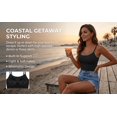 thumbnail image 3 of Fatuov Camisole Tank Tops for Women with Built-in Bra, Soft Stretchy Slim Fit Spaghetti Strap Undershirt, Crew Neck, Sleeveless Ribbed, Yoga, Casual, Going Out Cami Tops, 3 of 5
