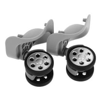 HEMOTON 1 Pair Universal Mute Luggage Suitcase Replacement Wheels Trunk Wheel Spare Parts for Trolley