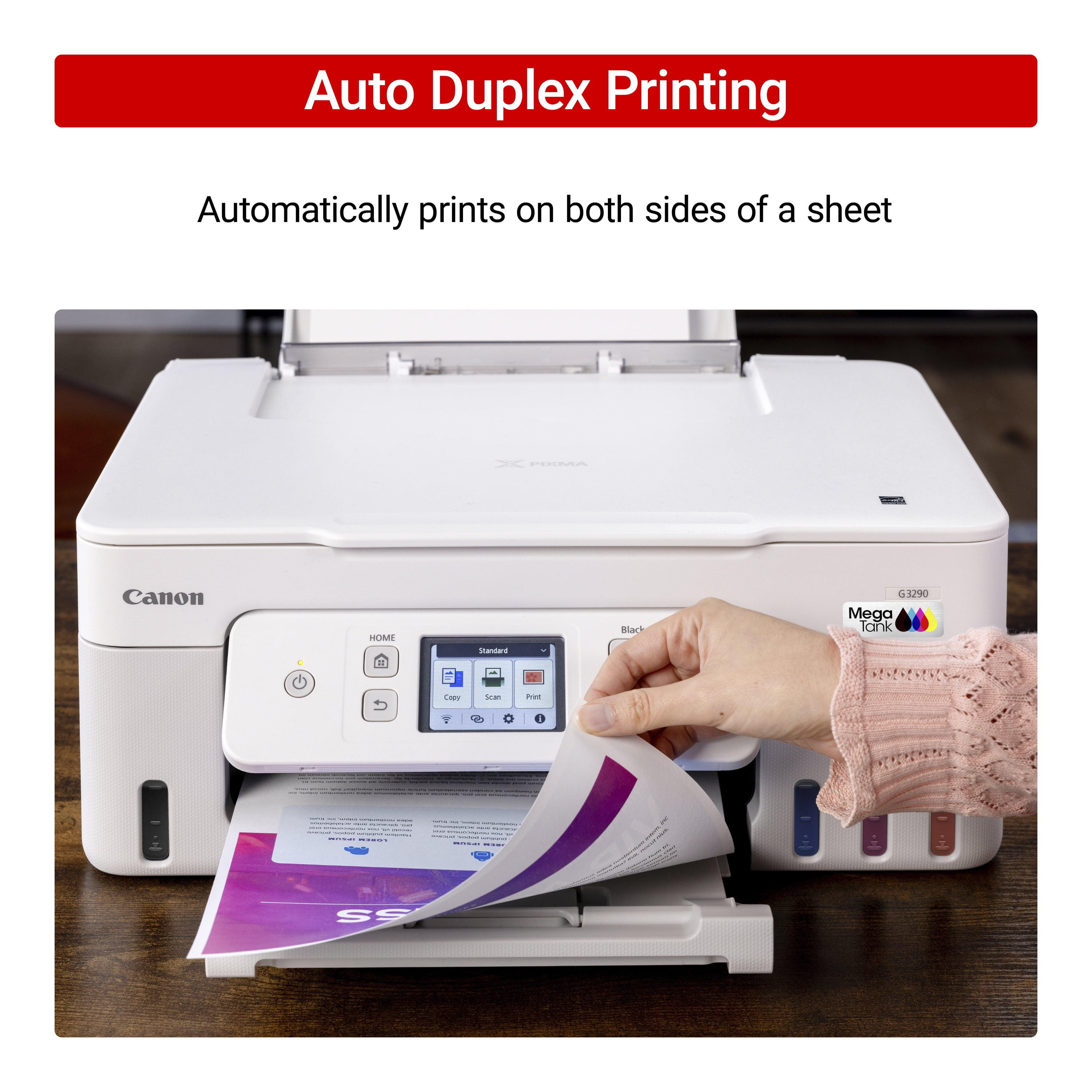 Canon MegaTank G3290 All-in-One Wireless Printer | Print, Copy Scan | Mobile Printing |2.7" Color Touchscreen | Duplex