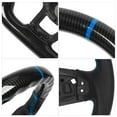 thumbnail image 4 of Carbon Fiber Look Hydro Dip Perforated Leather Flat Bottom Steering Wheel for GTD R GLI, 4 of 7