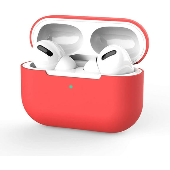 Compatible with Airpod Pro Cases, Silicone Protective Cover for Airpod Pro Case-Colorful (Red)
