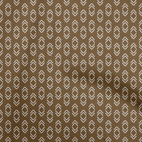 oneOone Cotton Cambric Brown Fabric Asian Ikat Sewing Craft Projects Fabric Prints By Yard 56 Inch Wide