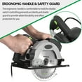 thumbnail image 6 of 1500W Electric Circular Saw 5000RPM 190mm Saw Aluminum Body Portable Cutter Carpentry Cutting Tools Woodworking Table Saw, 6 of 7
