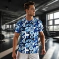 thumbnail image 3 of Wukai Evil Eye Print Men's Short-Sleeved Mesh T-Shirt,Quick-Dry Short Sleeve Workout T-Shirt-X-Large, 3 of 8
