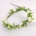 thumbnail image 2 of Corona de Flores Nupcial de Boda, Tocado de Guirnalda, Diadema Floral de Boda, con Cinta Ajustable, para Fiesta, Ceremonia de Boda, Fresca y Hermosa (Estilo a) ER, 2 of 5