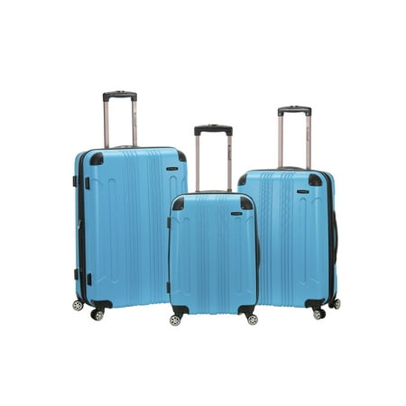 Rockland 3pc ABS Hardside Carry On Luggage Set - Turquoise