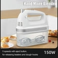 thumbnail image 3 of Cre-Heaven Hand Mixer Electric, 400W Power Handheld Mixer for Baking Cake Egg Cream Food Beater, Turbo Boost/Self-Control Speed + 5 Speed + Eject Button + 5 Stainless Steel Accessories, 3 of 8