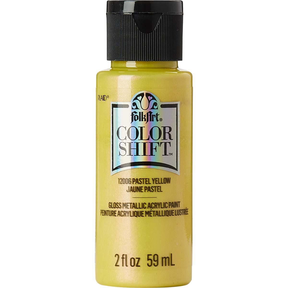 FolkArt Color Shift 2 oz Acrylic Paint, Pastel Yellow, FolkArt Color Shift Paint