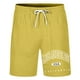 thumbnail image 4 of Pantalones cortos casuales con estampado de letras estilo urbano para hombre, ligeramente elásticos, de poliéster, 4 of 4