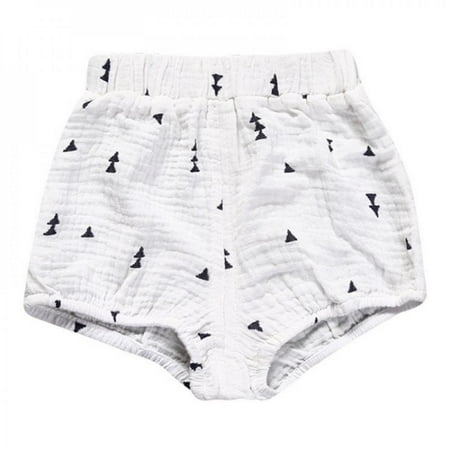 

Newborn Baby Girl Cotton Linen Bloomer Shorts Carton Loose Harem Shorts Basic Diaper Cover Underwear