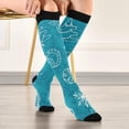 thumbnail image 5 of FREEAMG Christmas Compression Socks Women Men Long Stocking (20-30mmHg) Travel Knee High Stockings for Athletic Sports,Running,Cycling,Nursing, 5 of 7