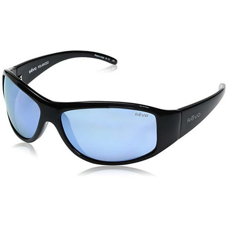 Revo Eyewear Sunglasses Tander Shiny Black with Polarized Blue Water Lenses