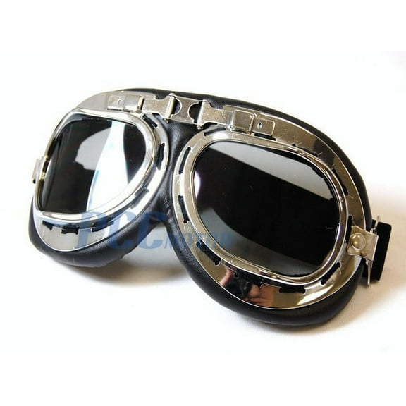 WWII RAF AVIATOR MOTORCYCLE MOPED HELMET BIKER GOGGLE