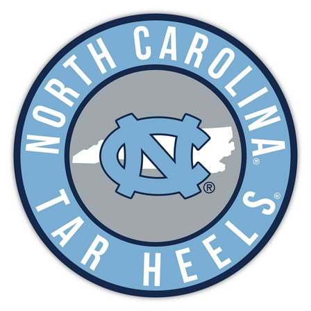 North Carolina Tar Heels 12" State Circle Sign