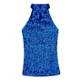 thumbnail image 5 of Sngxgn Women's Basic Solid Camisole Spaghetti Strap Tank Top(Blue,One Size), 5 of 6