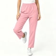 thumbnail image 7 of Dagugfen Womens Scrub Pants Elastic Waist Breathable Straight Leg Full Length Pants Workwear Uniform Pants with Pockets, 7 of 7