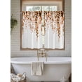 thumbnail image 4 of Orange Eucalyptus Living Room Curtains 2 Panel, Fall Weeping Botanical Leaf Watercolor Cafe Window Treatment, Farmhouse Bedroom Bathroom Kitchen Curtains Drapes 104"x45", 4 of 6