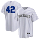 thumbnail image 1 of Camiseta de béisbol clásica de local de los Colorado Rockies, blanca, del Día de Jackie Robinson 2025, con número de estrella bordado.-XXXL, 1 of 2