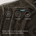 thumbnail image 6 of Cozy Comfort Fleece Blanket Queen Blanket Brown - Soft Lightweight Plush Fuzzy Cozy, 90X90 inches, 6 of 7