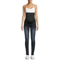 thumbnail image 4 of Oh! Mamma Maternity Women's Distressed Skinny Jeans with Full Panel (Women's & Women's Plus), 4 of 6