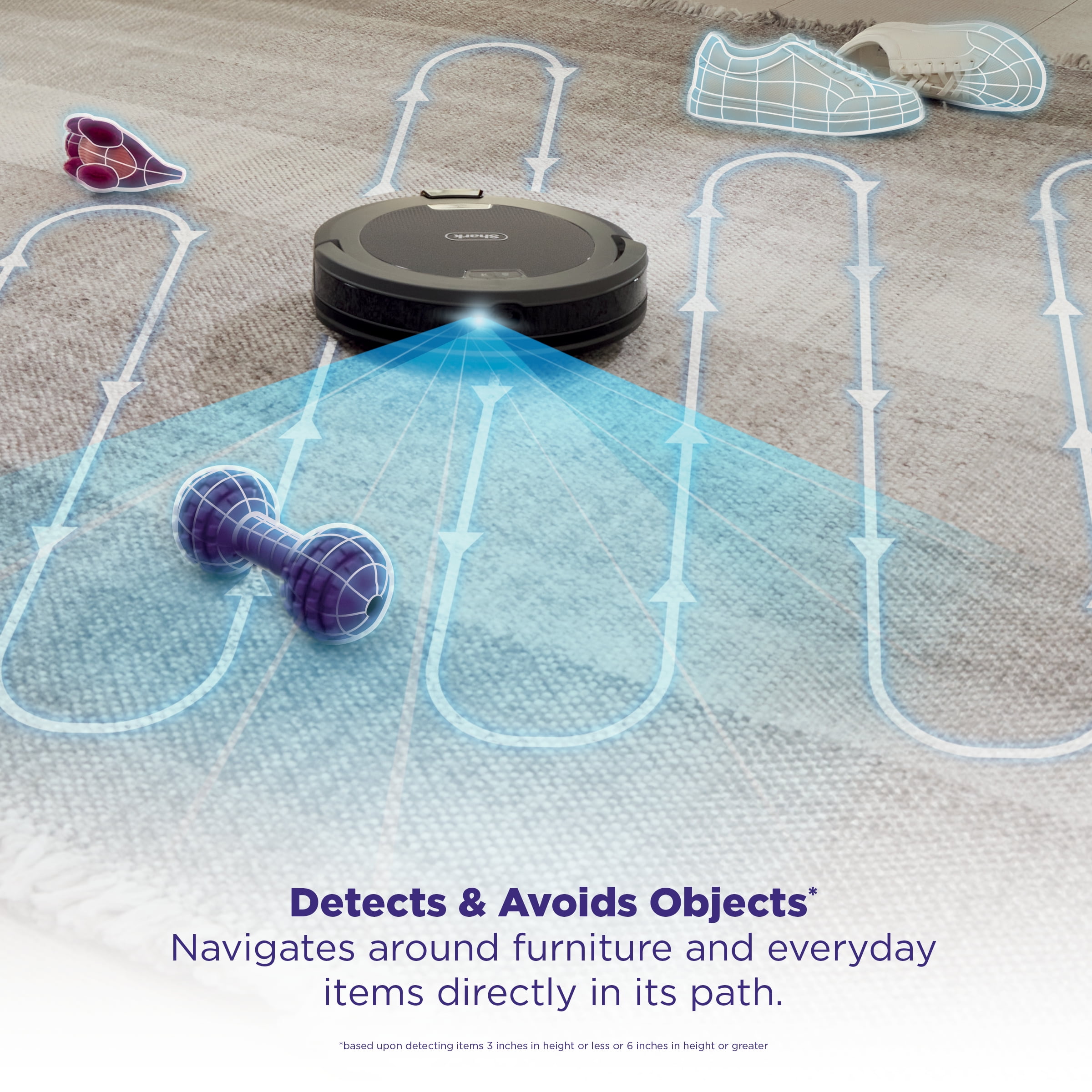 Shark Navigator Robot Vacuum, Self-Emptying, Smart Path Navigation, Object Detect & Avoid, RV2100AE