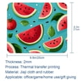 thumbnail image 5 of Watermelon 8.3x9.8 Inch Square Non-Slip Rubber Bottom Mouse Pad, Desk Pad, Desk Mat - Printed Design for Office and Gaming, 5 of 6