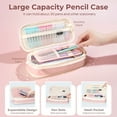 thumbnail image 7 of Nicpro 47Pcs Aesthetic Supplies in Big Capacity Pen Case, Cute Pastel Mechanical Pencils 0.5, 0.7, 0.9 & 2mm Lead Holder with 25 Tube Lead Refills 4B 2B HB 2H Color, Erasers, 7 of 7