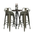 thumbnail image 6 of Spaco 30 Inch Set of 4 Metal Counter Height Barstools with Low Back and Rubber Feet-Gun, Bar Height Stools, Counter Height Bar Stools for Kitchen, Dining Room, 6 of 12