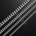 thumbnail image 3 of 3.5mm/5mm/7mm/9mm Thickness Stainless Steel Cuban Curb Link Chain Necklace for Men Boys Silver Gold Black Color 14 to 30 Inches, 3 of 5