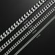 thumbnail image 3 of 3.5mm/5mm/7mm/9mm Thickness Stainless Steel Cuban Curb Link Chain Necklace for Men Boys Silver Gold Black Color 14 to 30 Inches, 3 of 5