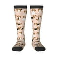 thumbnail image 2 of Picia Women Crew Soft Moisture-wicking Socks Beagle Dog On Brown Pattern Design Cotton Socks, One Size fit All, 2 of 9