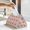 thumbnail image 5 of Goofa Strawberry Pattern Triangle Square Tissue Box Cover, Modern PVC Leathe Facial Paper Holder,Decorative Holder/Organizer for Bathroom Vanity Countertop, 5 of 9