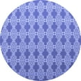 thumbnail image 1 of Ahgly Company Machine Washable Indoor Round Abstract Blue Contemporary Area Rugs, 8' Round, 1 of 4