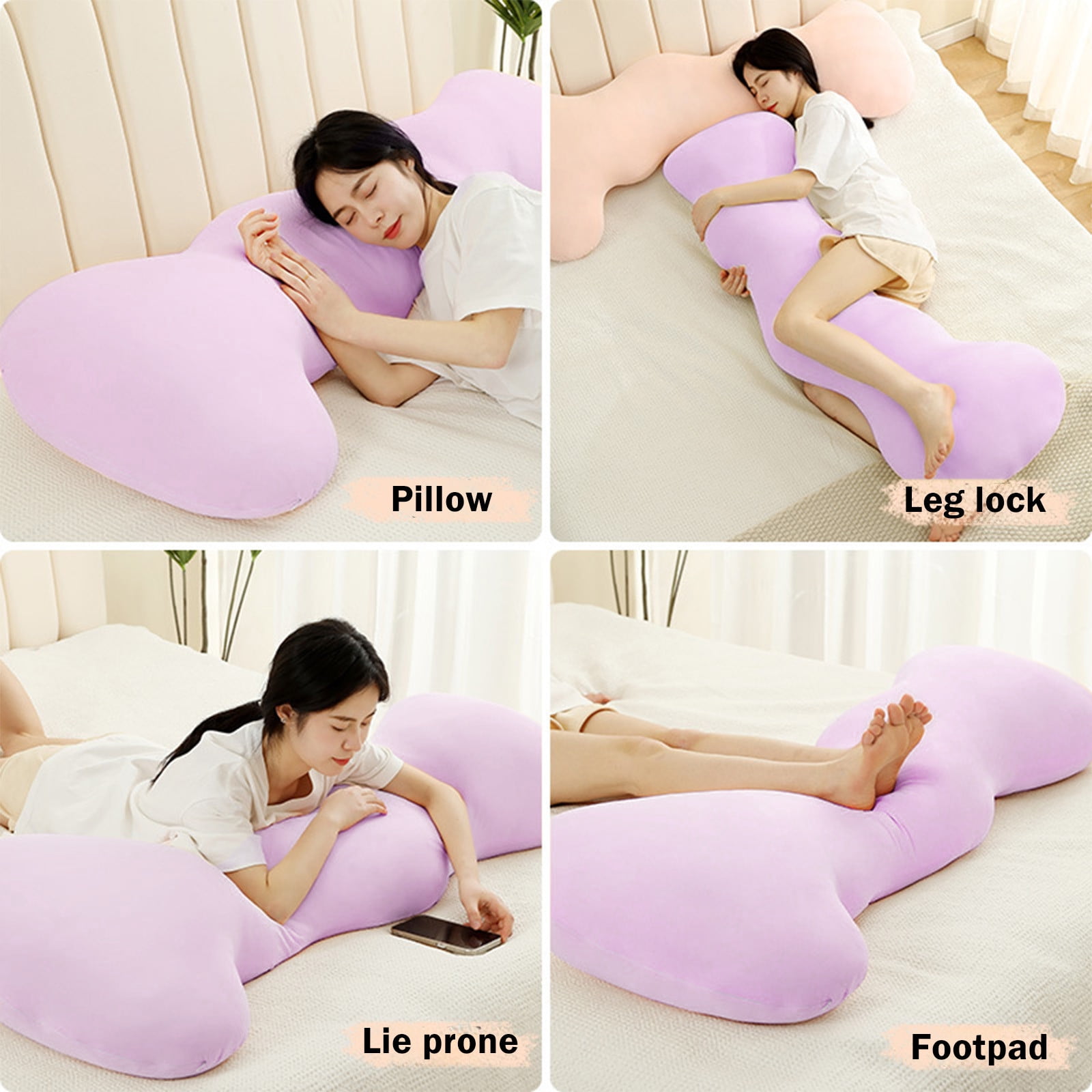 PUSPU Cooling Full Body Pillow for Adults Extra Long Shredded Foam Bed Pillow