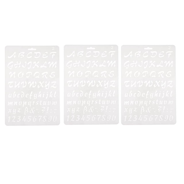 3 uds., Conjunto de de plástico de plantilla de para diario / cuaderno / diario / álbum de recorte plantilla de dibujo D BLESIY Plantilla de dibujo