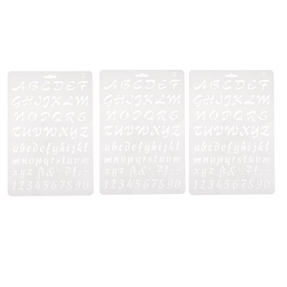 3 uds., Conjunto de de plástico de plantilla de para diario / cuaderno / diario / álbum de recorte plantilla de dibujo D BLESIY Plantilla de dibujo
