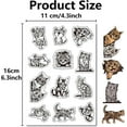 thumbnail image 2 of Cat Clear Stamps Animal Kitten Retro Reusable Background Postmark Transparent Silicone Stamp Seals DIY for Journaling Card Making Decor DIY Scrapbooking Supplies Film Frame, 2 of 9