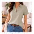 thumbnail image 4 of Blusa George para Mujer Cuello Polo Manga Corta Gris Talla G, 4 of 4