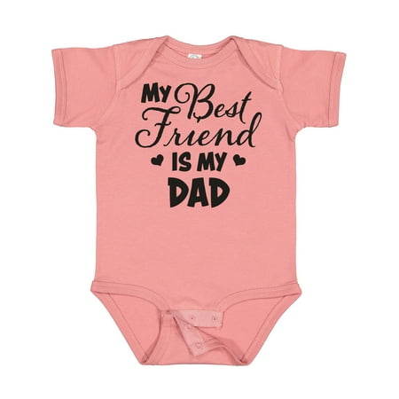 

Inktastic My Best Friend is My Dad with Hearts Gift Baby Boy or Baby Girl Bodysuit