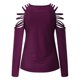 thumbnail image 5 of Blusa de manga larga con estampado de día de San Valentín y hombros descubiertos para mujer Pompotops  gfhjh17965, 5 of 7