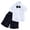 Navy, variant on Cotton Two Piece School Uniform Set for Boys And Girls Summer Short Sleeve Button Shirt Shorts Set With Bow Tie Preppy Outfit for Class Ceremony Photos