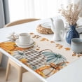 thumbnail image 3 of Fall Pumpkin Placemats Set of 2 Thanksgiving Sunflower Maple Leaf Heat Insulated Linen Place Mats, Washable Stain-Proof Table Mats for Dining Tables Holiday Decor 13x19inch, 3 of 9