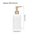 thumbnail image 2 of Uxcell Soap Dispenser, 14Oz Ceramic Dish Hand Soap Dispenser with Plastic Pump for Kitchen Bathroom, White, 2 of 5