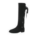 thumbnail image 2 of Wavsuf Cowgirl Boots for Girls Flock with Zipper Slip Resistant Oversized Knee High Winter Black Shoes Size 40, 2 of 8