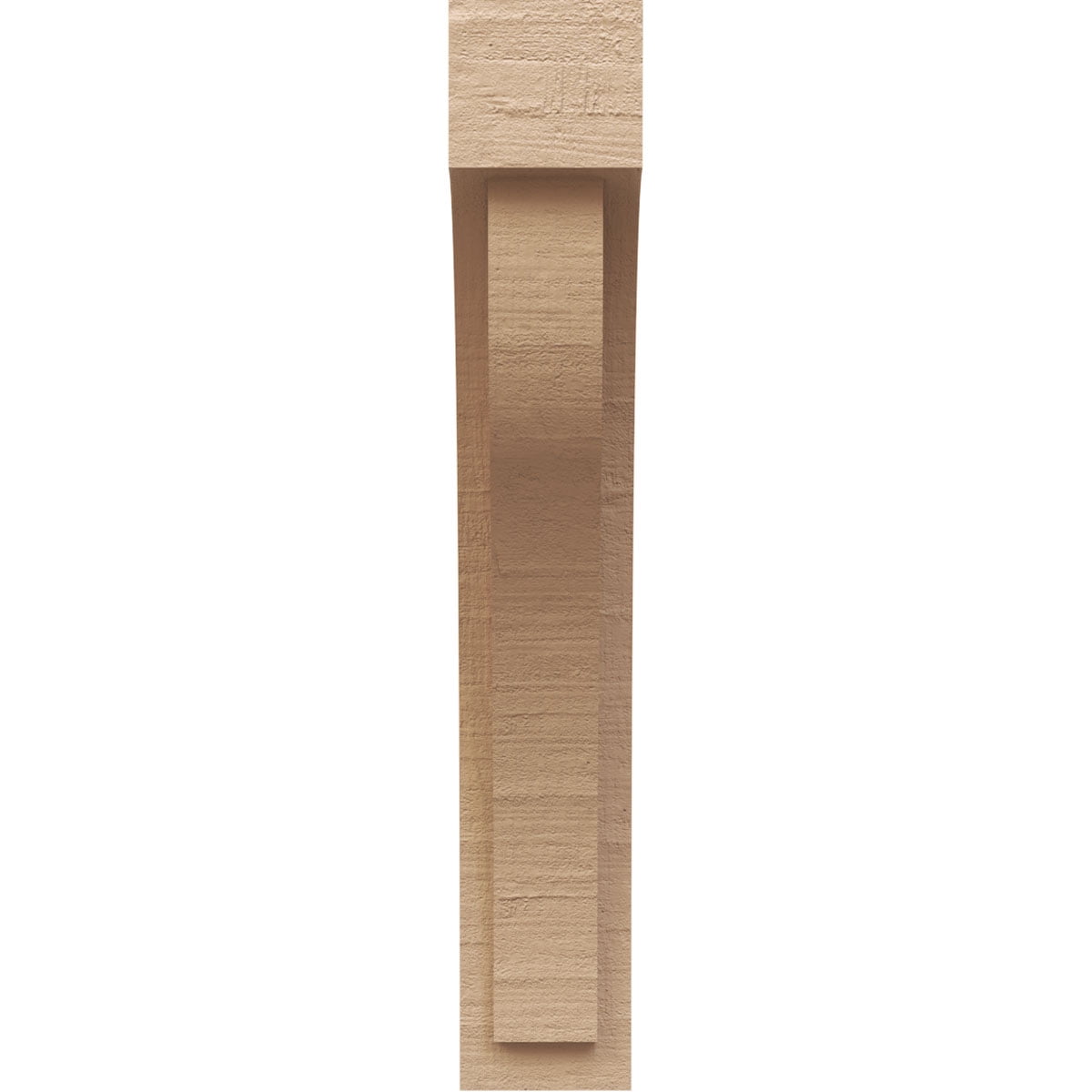 5"W x 10"D x 30"H Thin Helena Rough Cedar Woodgrain TimberThane Corbel, Primed Tan
